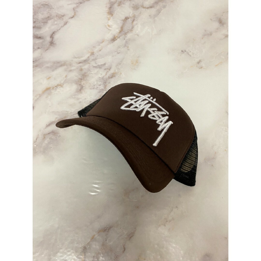 STUSSY - Stussy フォントロゴ メッシュキャップ ブラウンカラーの通販