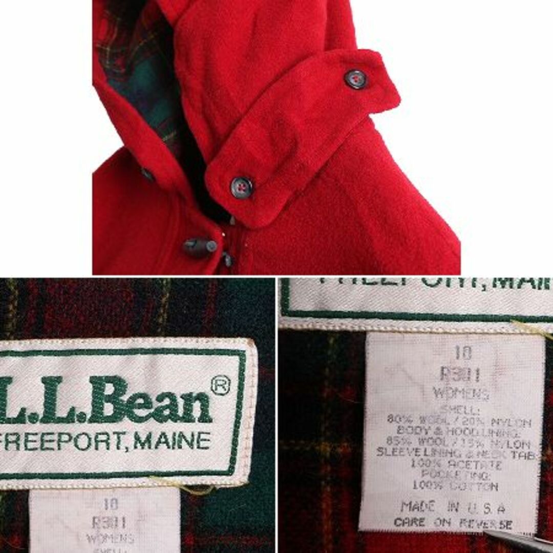L.L.Bean - 90s USA製 エルエルビーン ダッフル コート レディース L