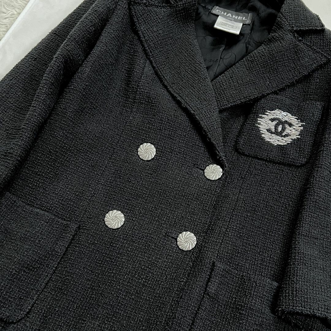 CHANEL - ☆CHANEL☆美品☆レア☆刺繍☆ダブルブレスト☆ツイード