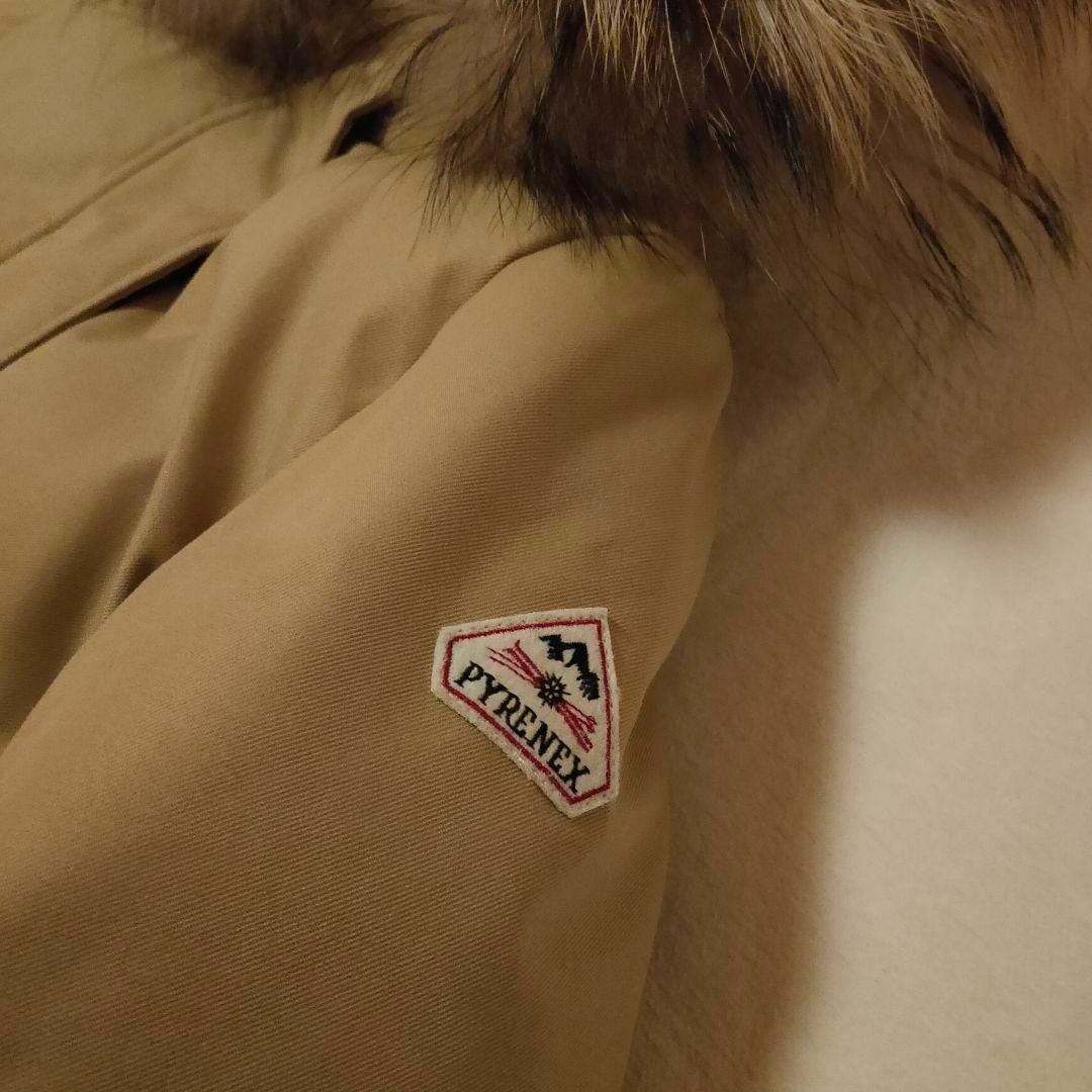 Pyrenex - 美品ピレネックス ボルドー36 ベージュ ファー フードの通販
