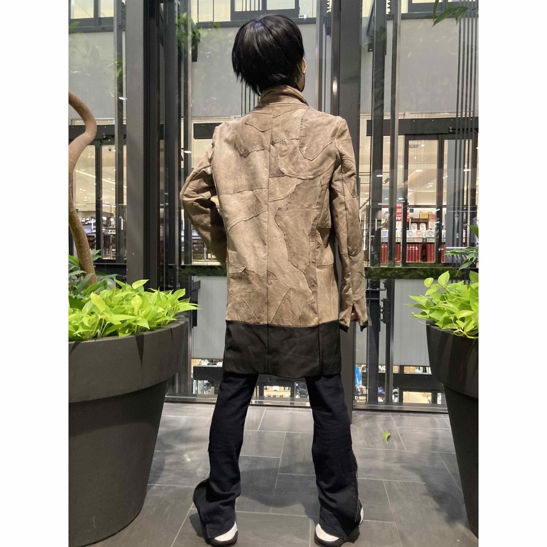 Yasuyuki Ishii - yasuyuki.ishii 切り替えレザーロングジャケットの