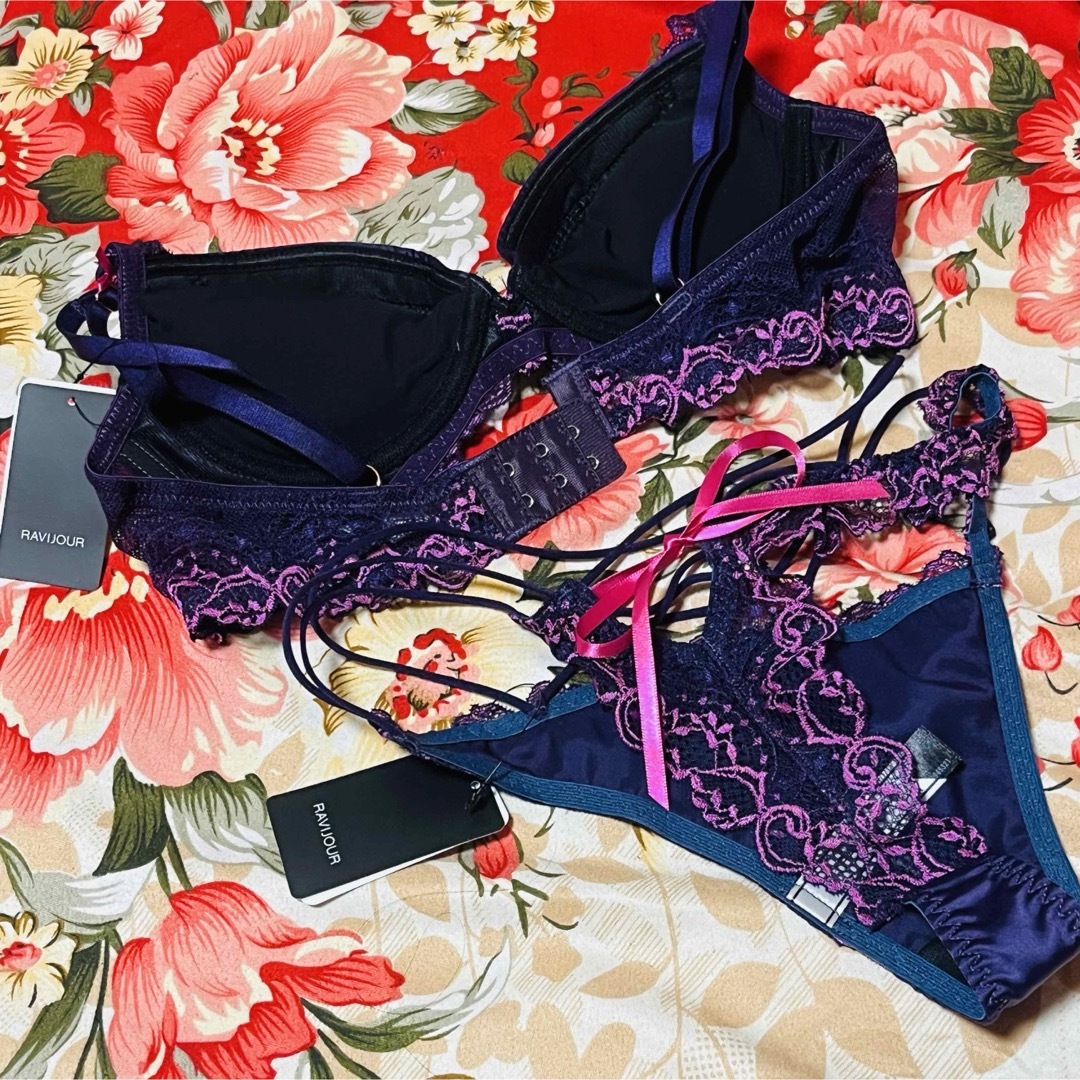 Ravijour - ☆Ravijour☆サテンレースブラショーツ☆アシメTバック