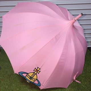 美品】ヴィヴィアンウエストウッド 長傘 雨傘 ピンク オーブ Vivienne