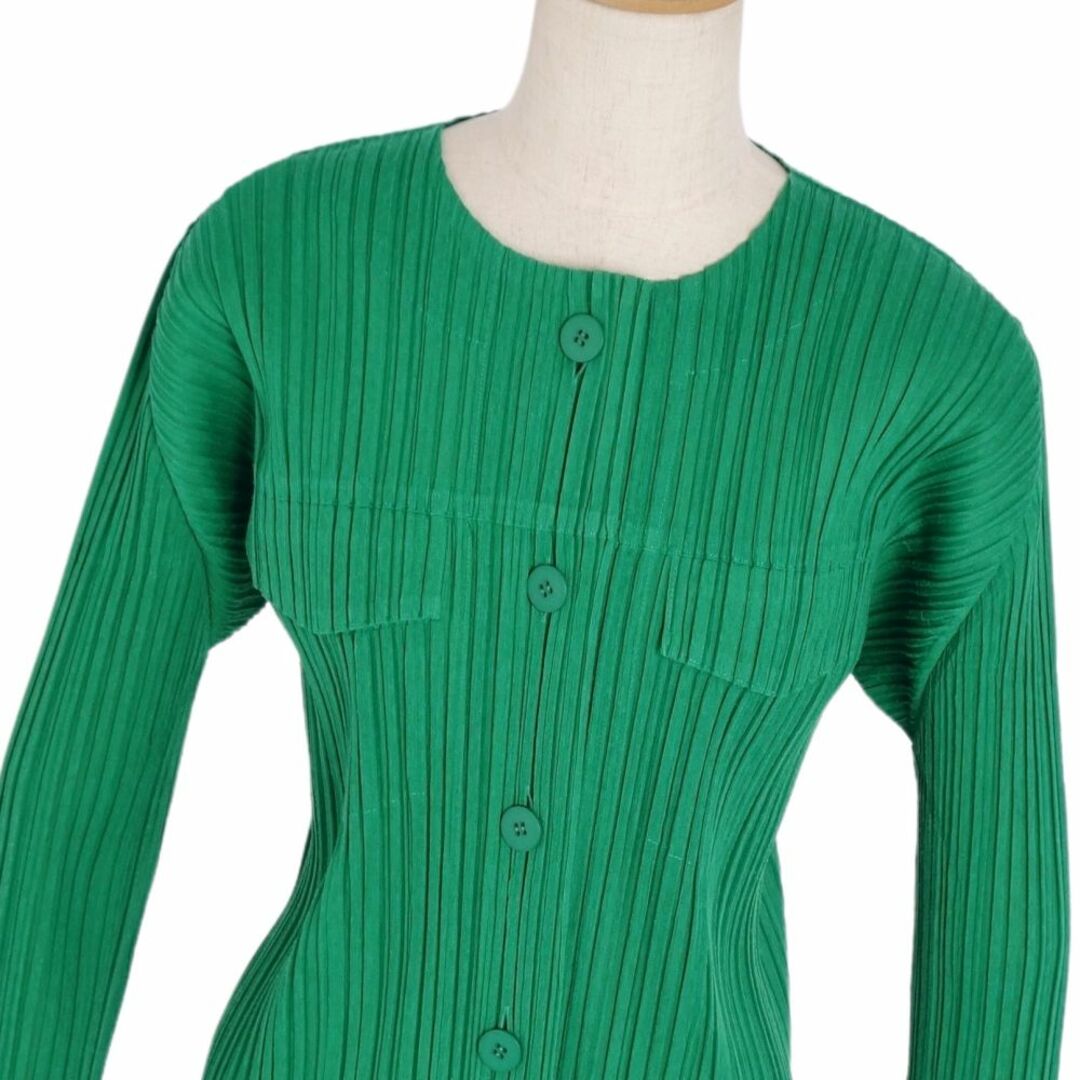 PLEATS PLEASE ピーコックグリーン長袖トップス サイズ3 PLEATS PLEASE