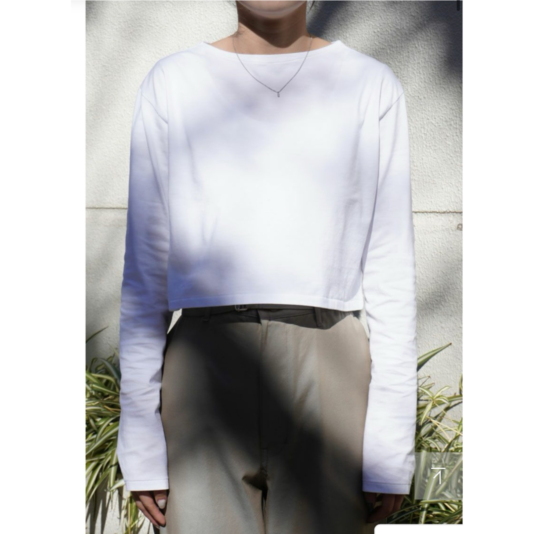 AURALEE - AURALEEオーラリーボートネッククロップ丈Tシャツの通販 by