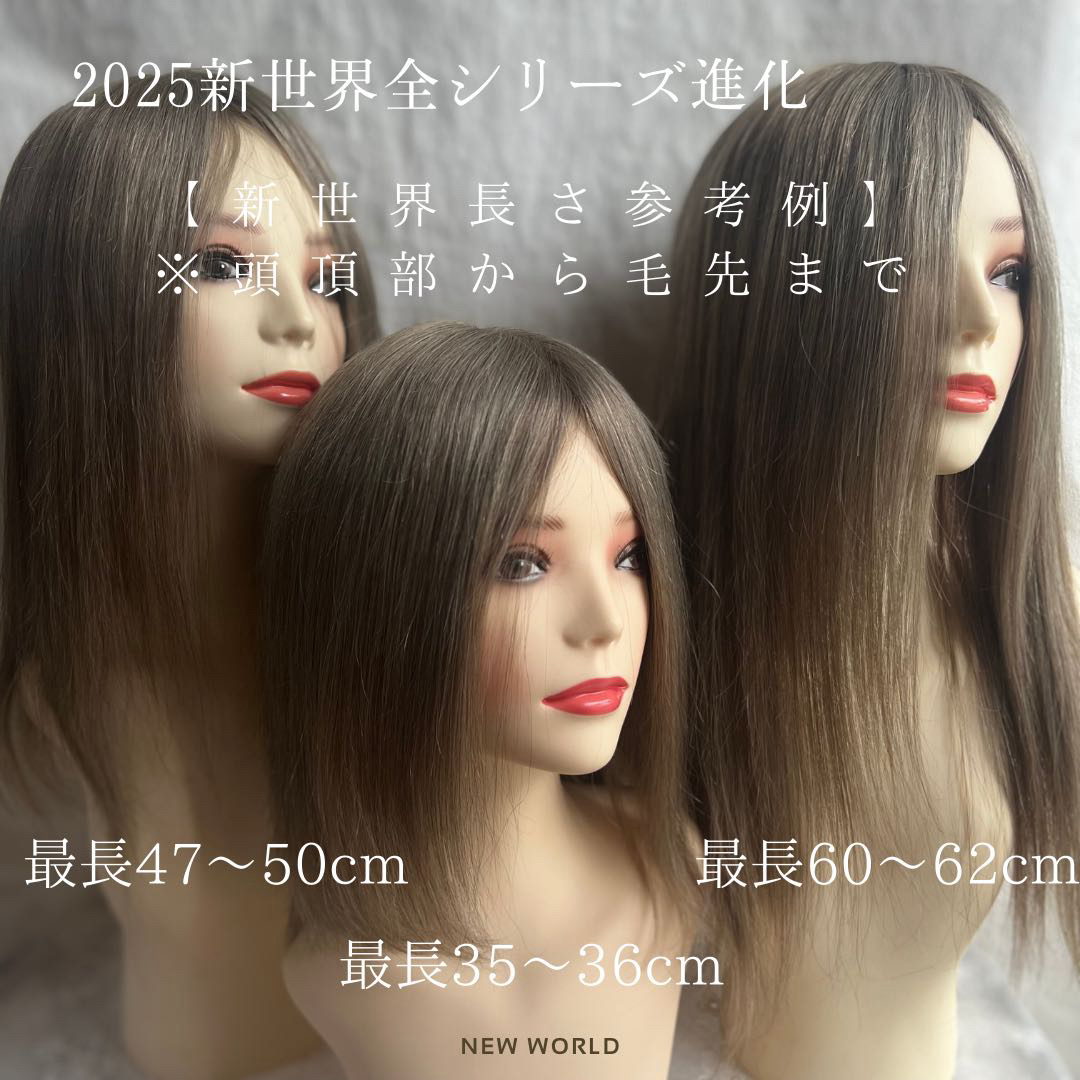 2025新世界ウィッグ高級人毛100% レミー人毛限定色超ロングヘア