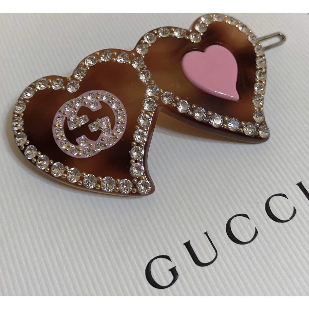 GUCCI - GUCCI インターロッキングG&ハートヘアクリップの通販 by