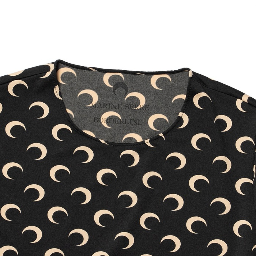 マリン セル MARINE SERRE セカンドスキン クルーネック MOON トップス