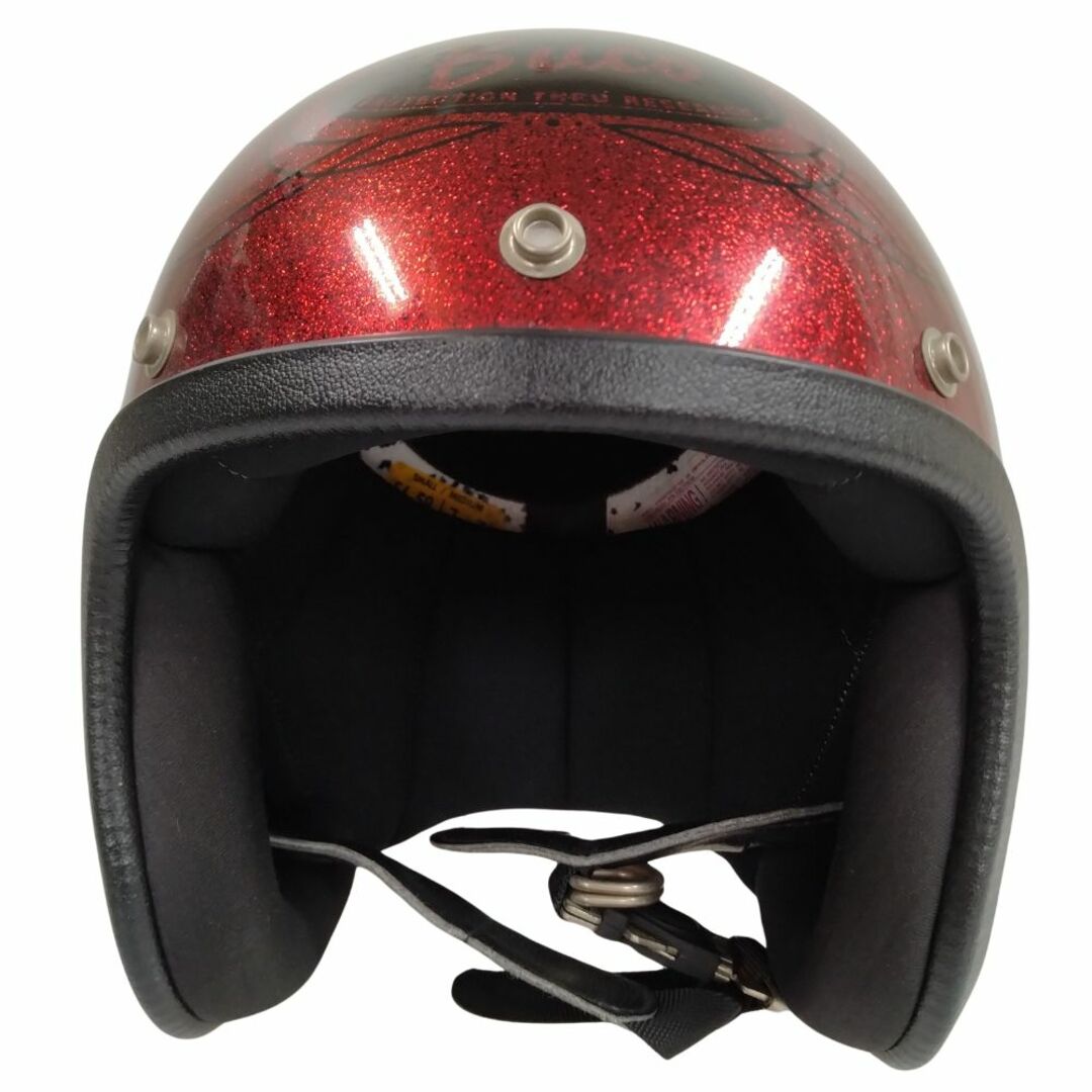 BABY Buco ジェットヘルメット 赤色ラメ入り BUCO シルバー ラメ