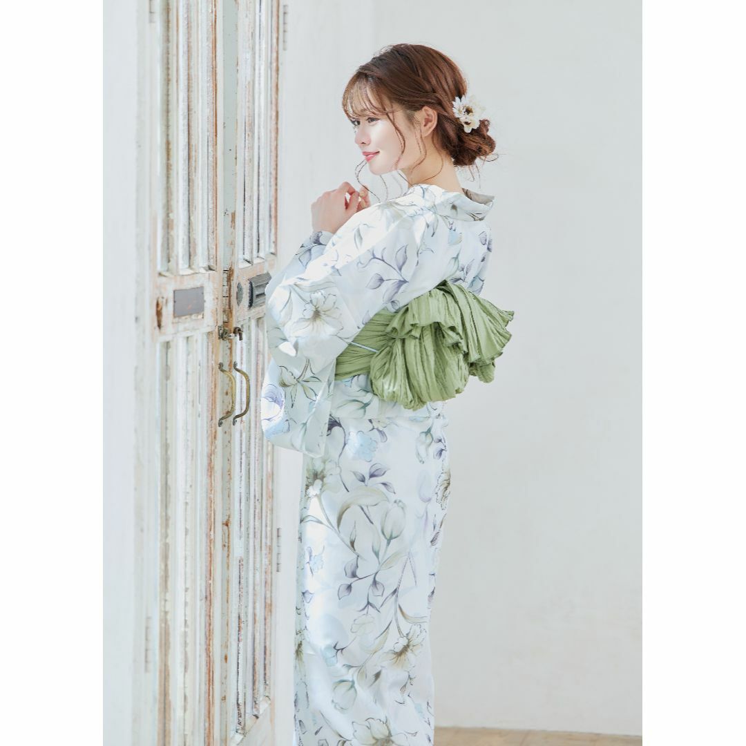 ANDANTE - 新品 浴衣 セット 浴衣セット ゆかた 大人 レディース 白 緑