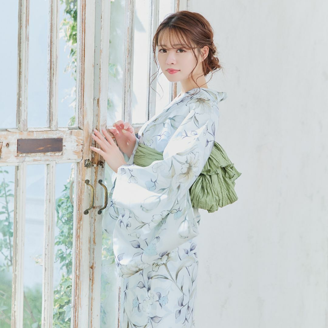 ANDANTE - 新品 浴衣 セット 浴衣セット ゆかた 大人 レディース 白 緑