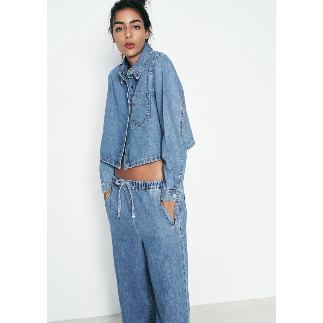 ZARA - 2024秋 ZARAセットアップ ジョガーデニムパンツの通販 by るる