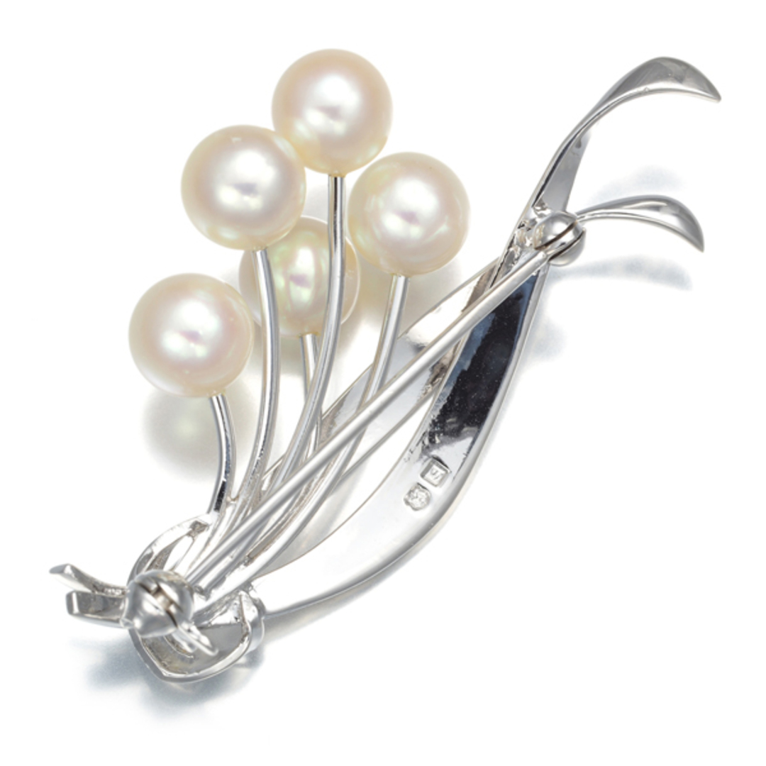 MIKIMOTO - ミキモト ブローチ パール 真珠 6.5-6.8mm シルバー の通販