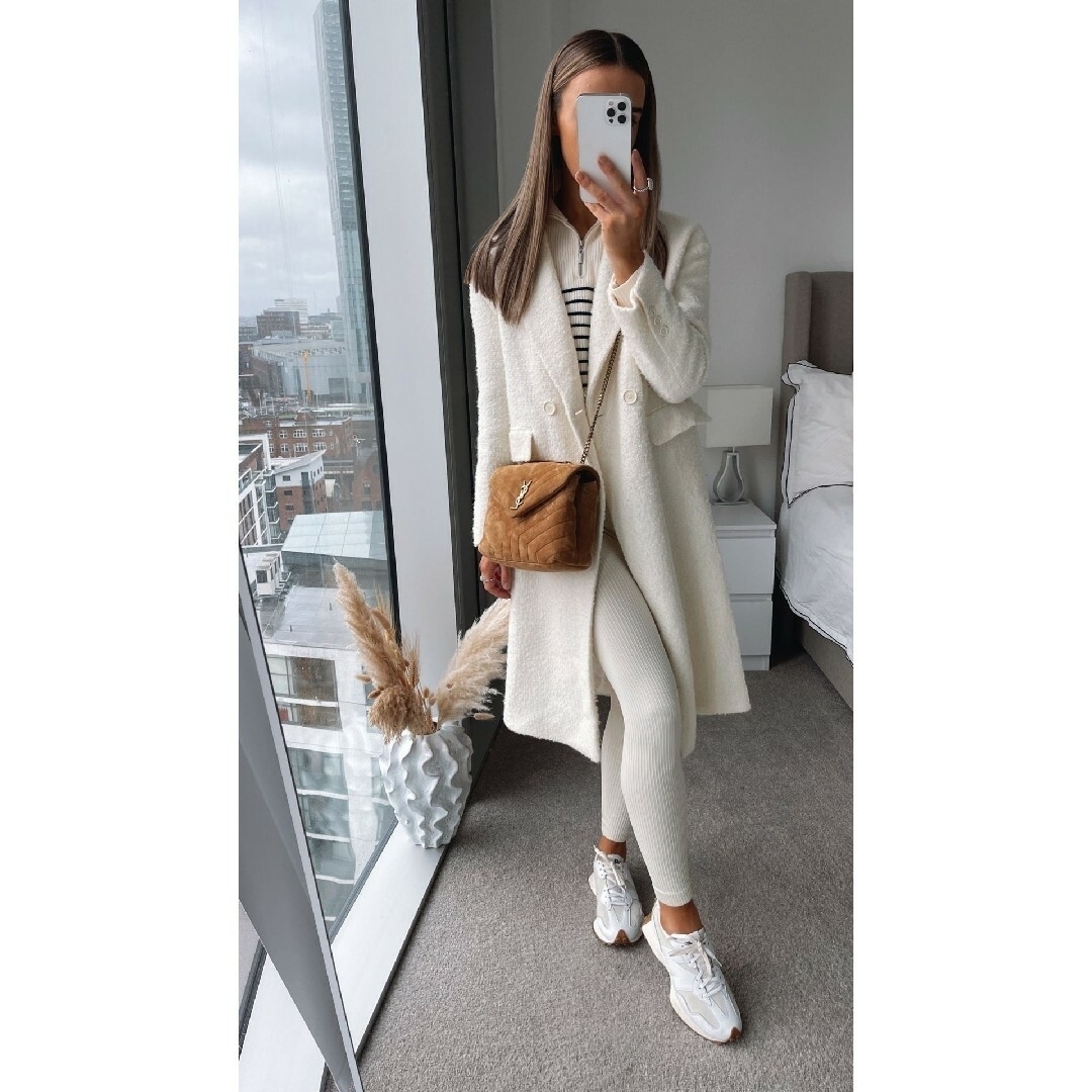 ZARA - ZARA ウール混紡ダブルブレスト仕様コート XLサイズの通販 by