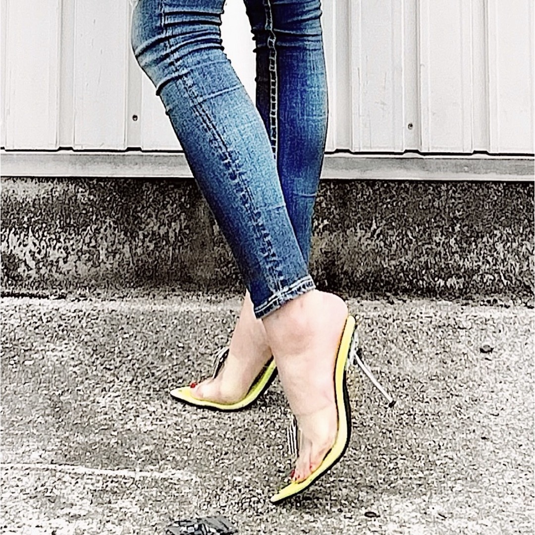 yello ミュール デニム サンダル yello ミュール デニム yello デニム