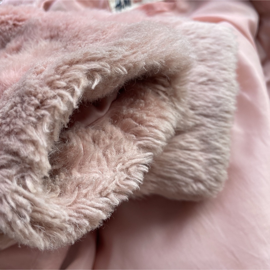 H&M - H&M ピンク ジャケット コート 120cm ファー クマ耳つき 7.8歳の