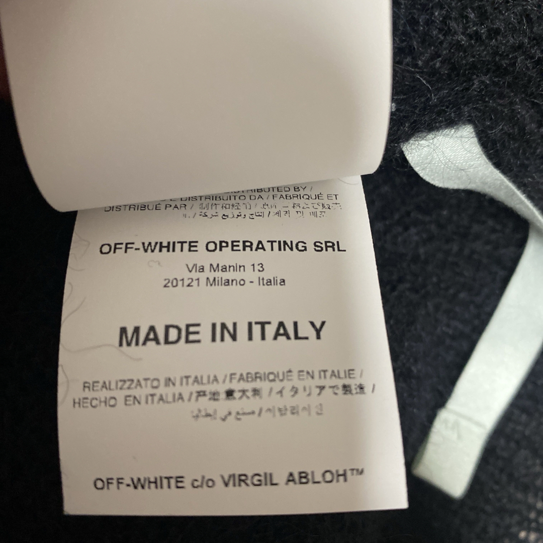 Off-White - OFF-WHITEモヘアニットsizeSの通販 by のぶのぶ's shop