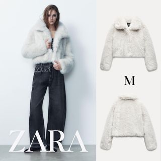 ZARA - ZARA ザラ ショート丈フェイクファーコート Mの通販 by