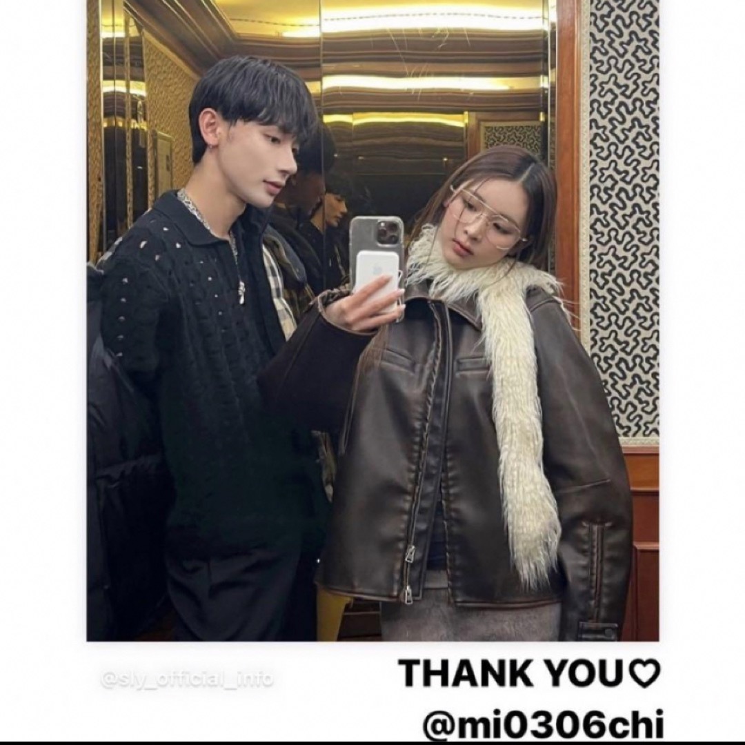 SLY - 新品完売♡MICHIXSLY F／LEATHER ジャケット♡ミチスライ レザー