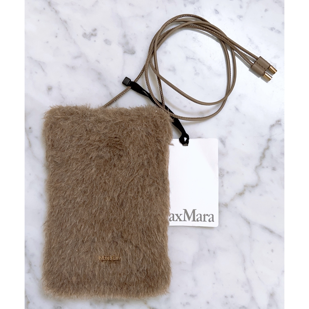 Max Mara - MAX MARA テディスマホショルダーバッグ フォンポーチ
