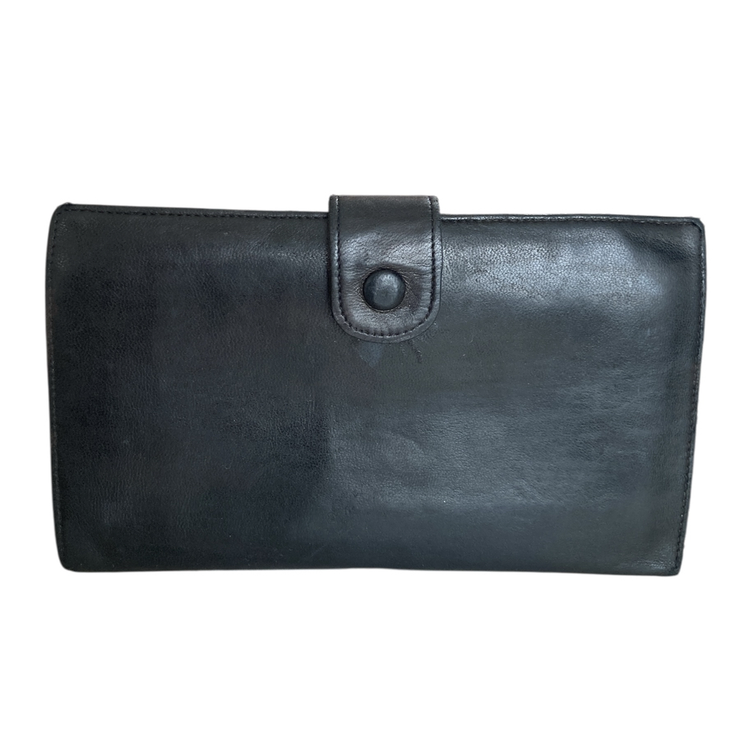 CHANEL オールドシャネル ラムレザー ガマ口 長財布 ココマーク ブラック