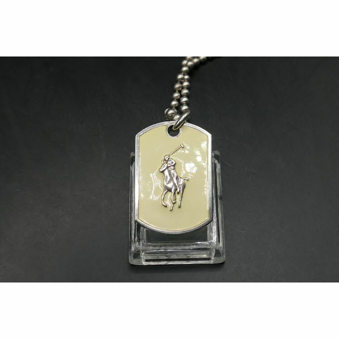 Ralph Lauren - 美品 ラルフローレン ドッグタグ ネックレス ホワイト