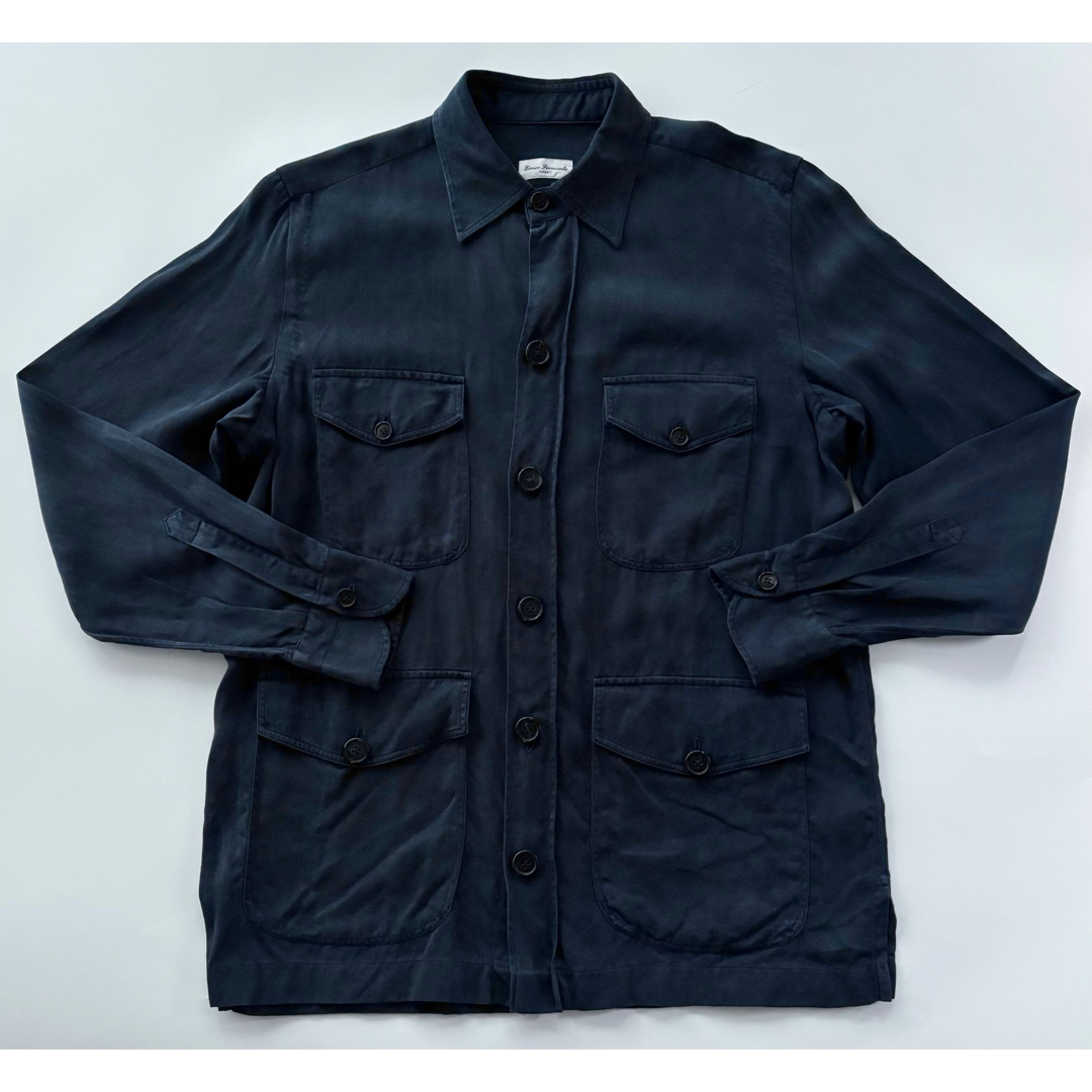 Errico Formicola イタリア製 シャツジャケット 46 ネイビー