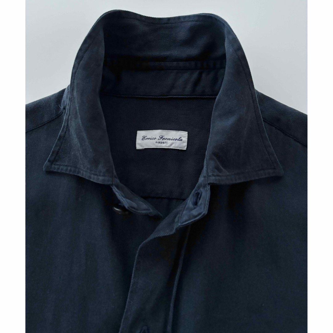 Errico Formicola イタリア製 シャツジャケット 46 ネイビー