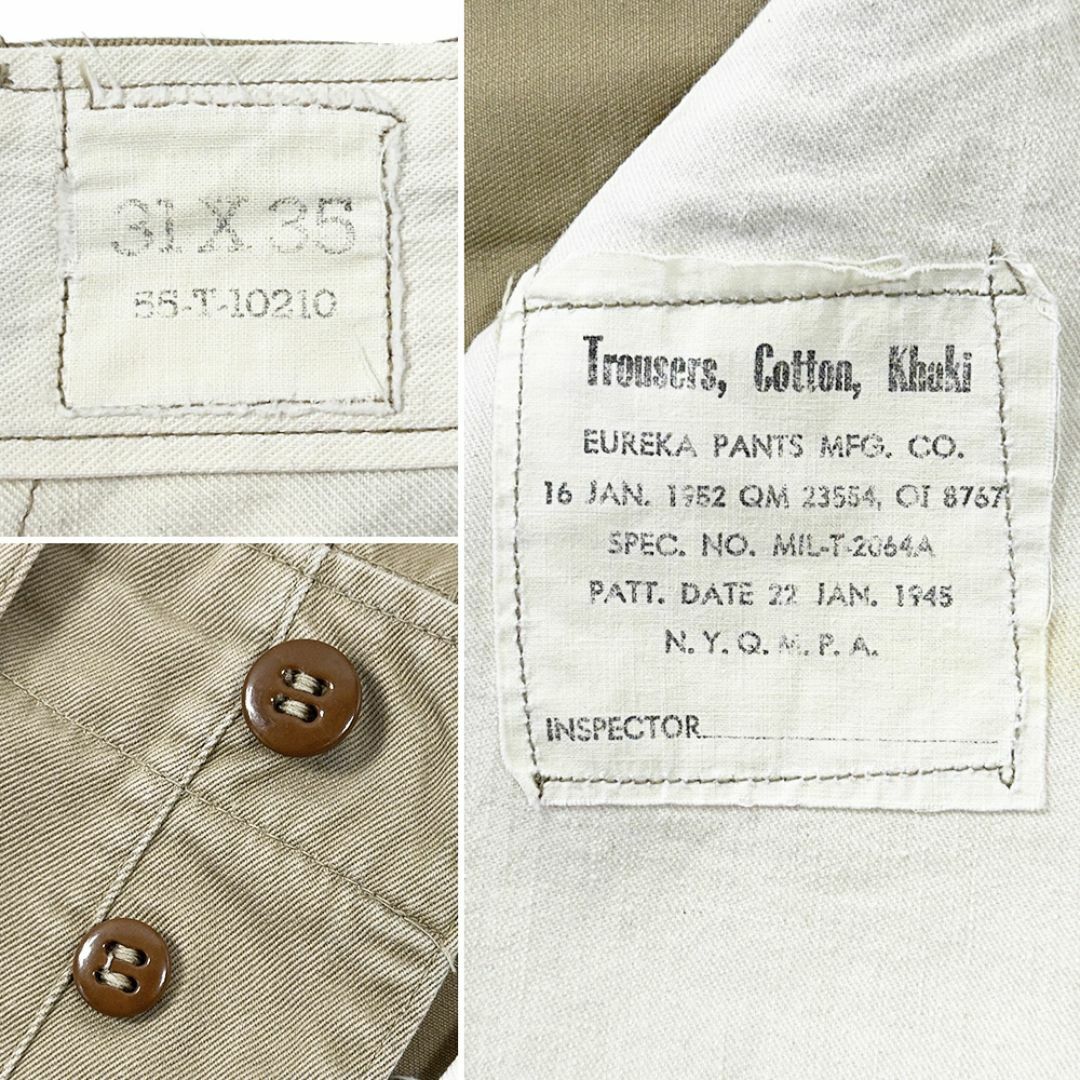 VINTAGE - 40s50s US ARMY 45カーキ MOD 米軍実物 アーミーチノ W31の