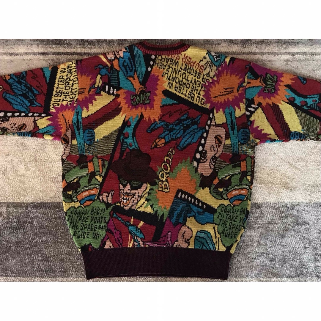 FICCE - 超レア 最高のアメコミ柄 90's FICCE フィッチェ ニット