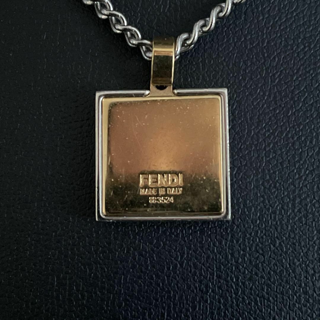 FENDI - 美品 フェンディ ネックレス FFロゴ プレート シルバー