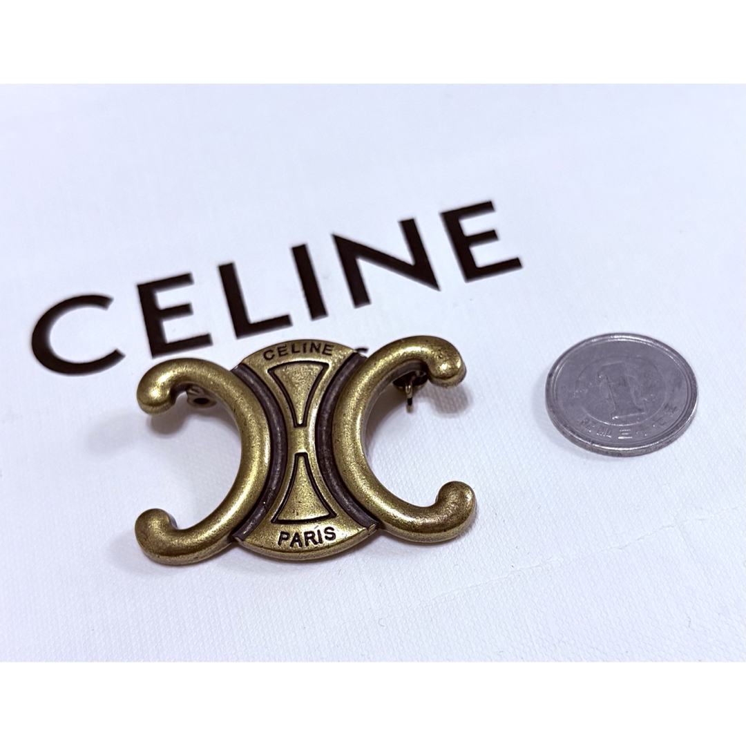 CELINE セリーヌ シルバー製 ゴールドトーン ピンブローチ 楽天市場