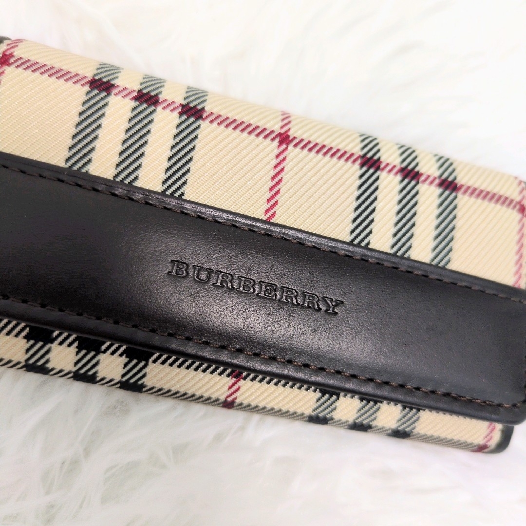 BURBERRY - 訳あり 箱付き バーバリー 5連キーケース ベージュ ノバ