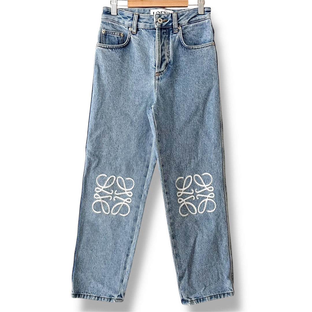 LOEWE - 美品 ロエベ アナグラム クロップド ジーンズ デニム