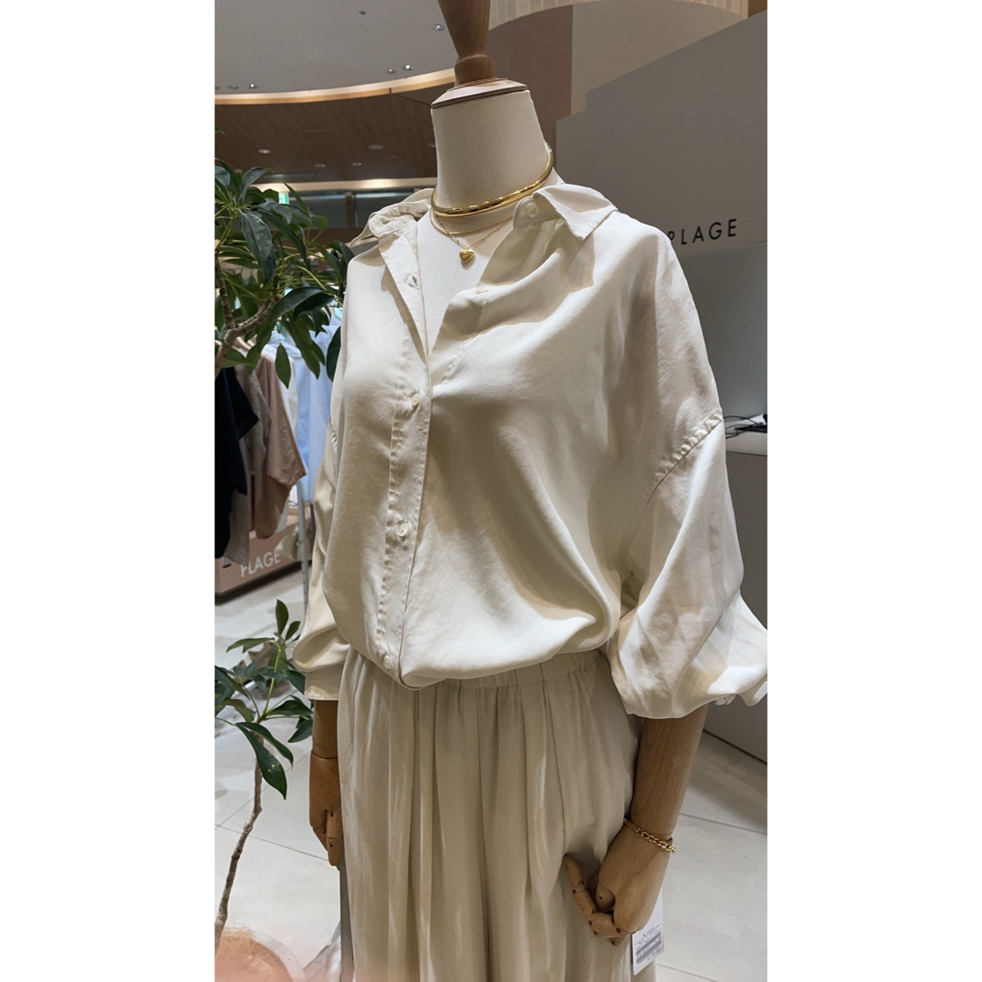 Plage - タグあり 美品 プラージュ drapeシャツ ナチュラルの通販 by