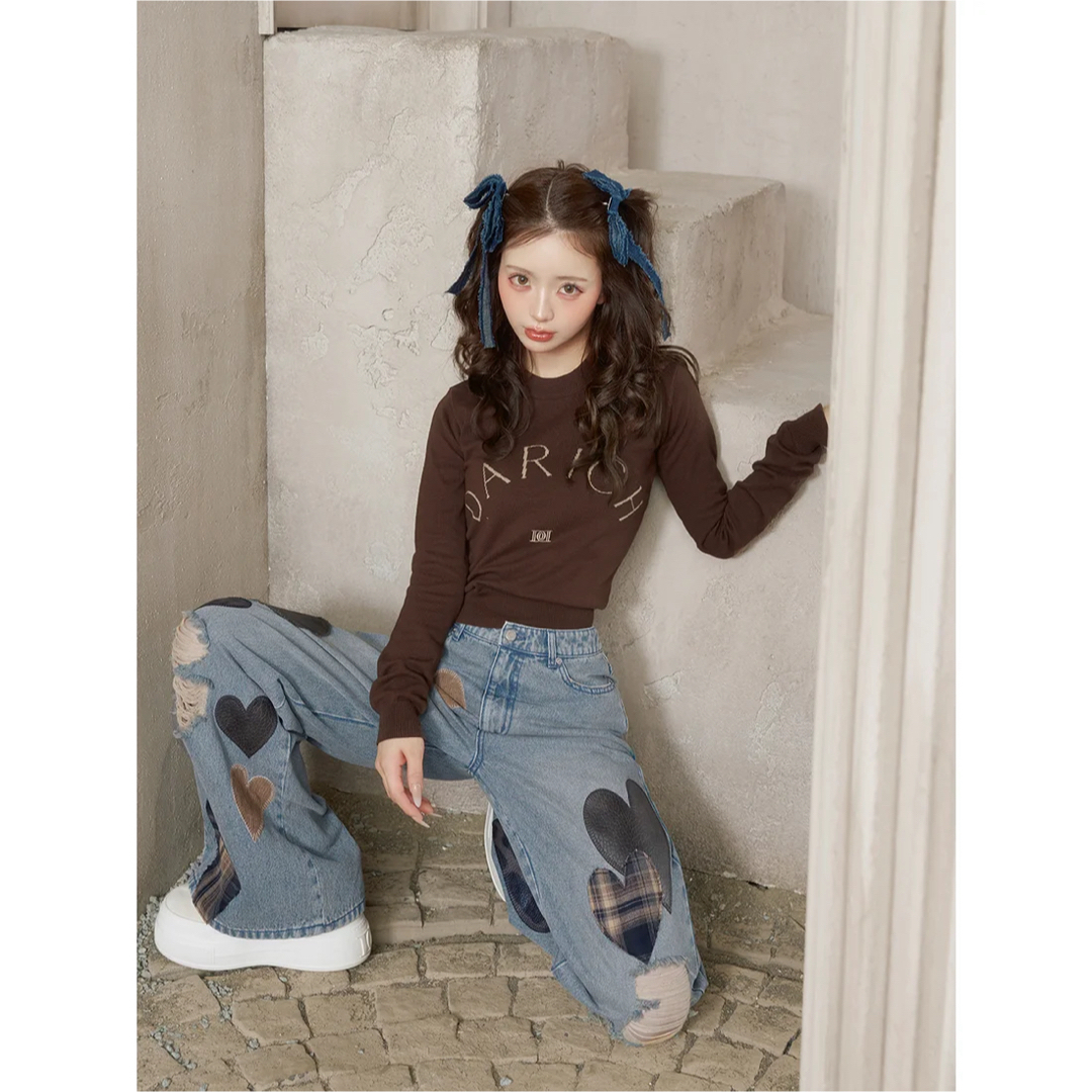 Darich - 新品タグ付き ダーリッチ ランダムハートパッチワークデニム