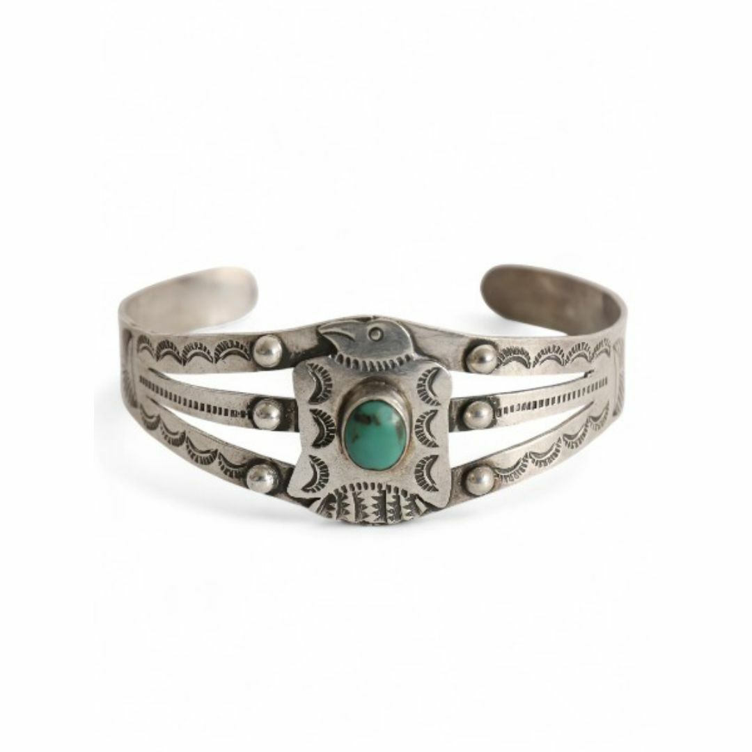 50s 60s ☆ ナバホ グリーン ターコイズ サンダーバード シルバー