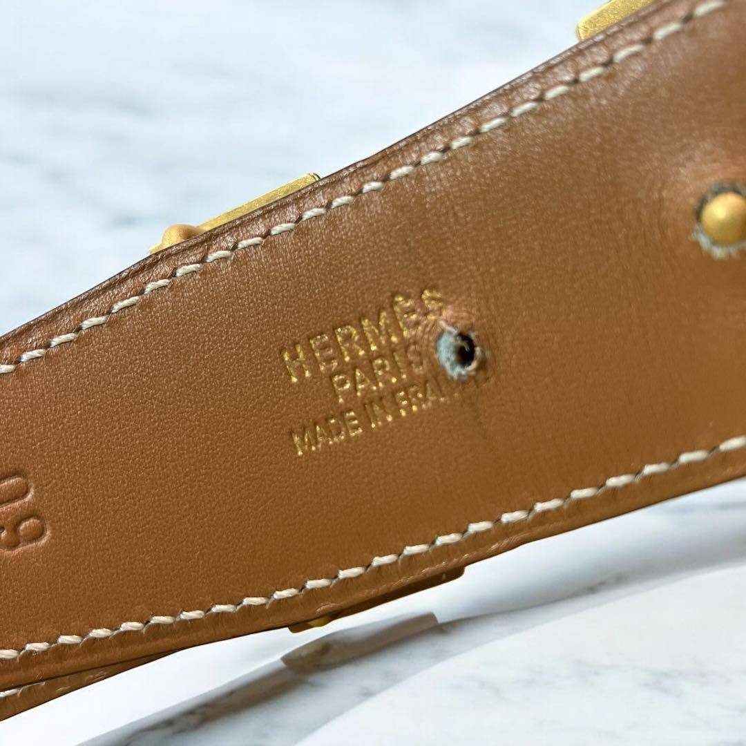 HERMES - エルメス ボックスカーフ コンスタンス Hベルト 60 HERMES