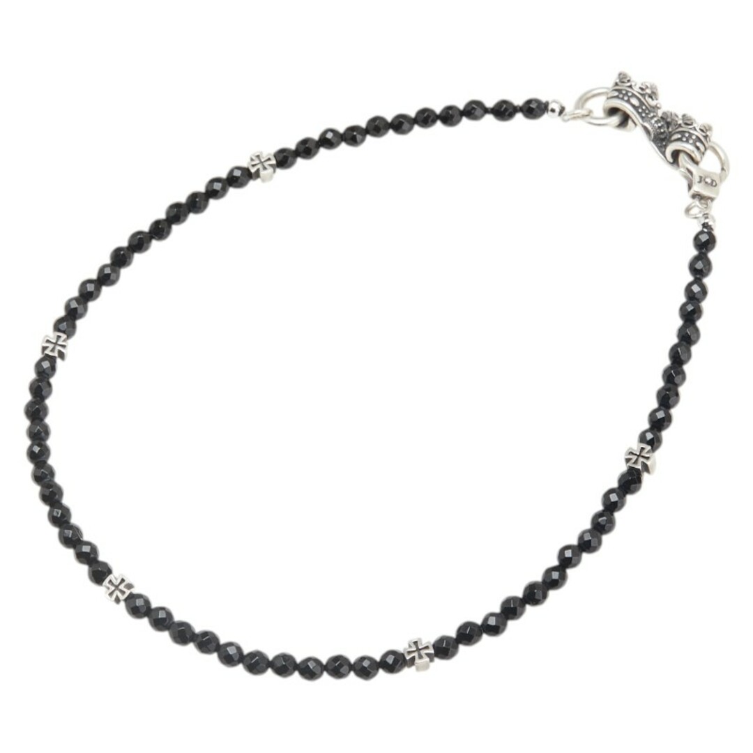 ジャスティンデイビス 正規 オニキス スカル ブレスレット△ Justin