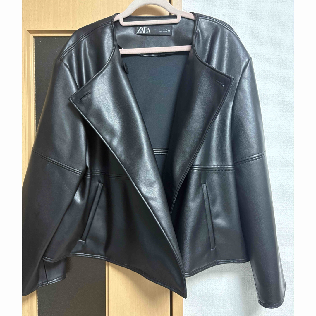 ZARA - ZARA フェイクレザー ジャケットの通販 by ま's shop｜ザラなら