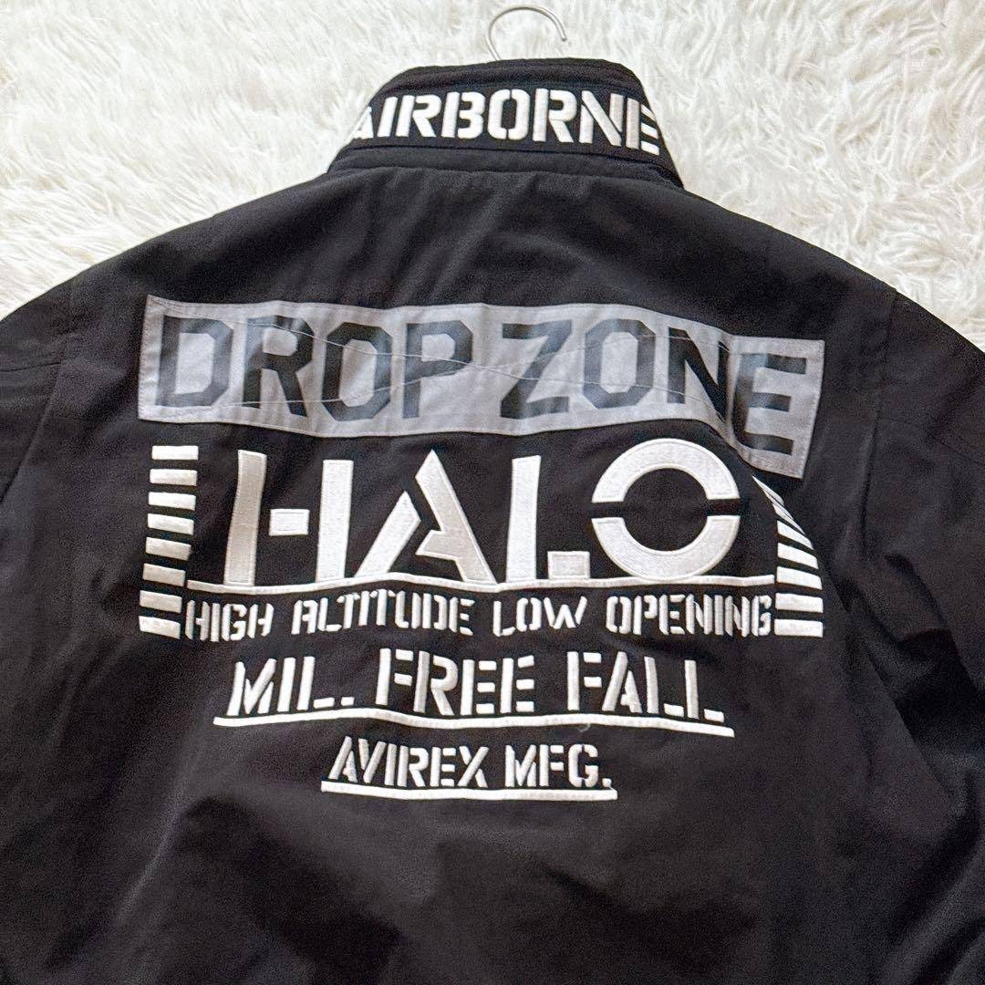 Lサイズ✨AVIREX MA-1 中綿ブルゾン スタンドカラー ジャケット 黒