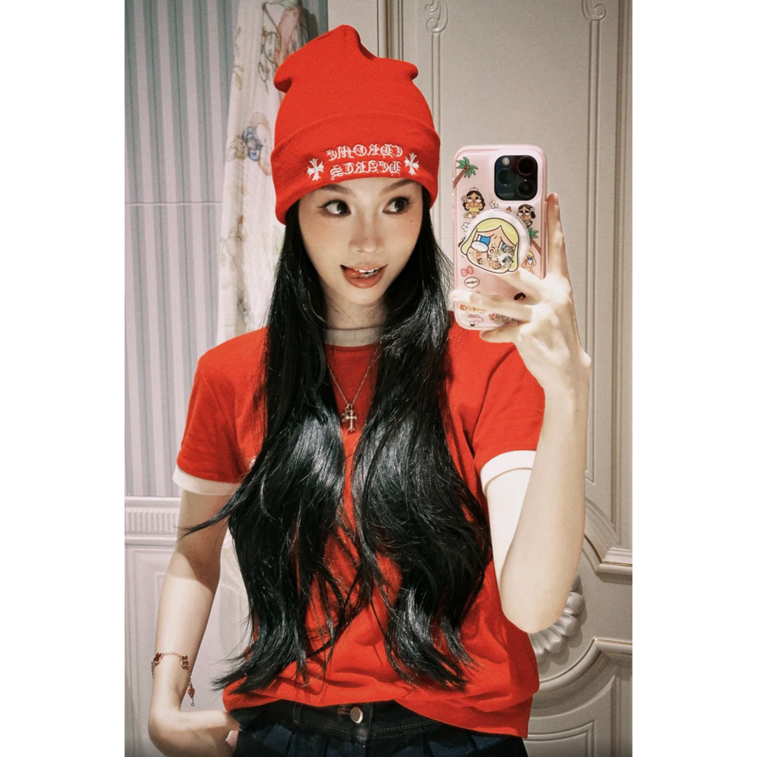 Chrome Hearts - 値下げ！新品未使用 クロムハーツ ニット帽 レッド