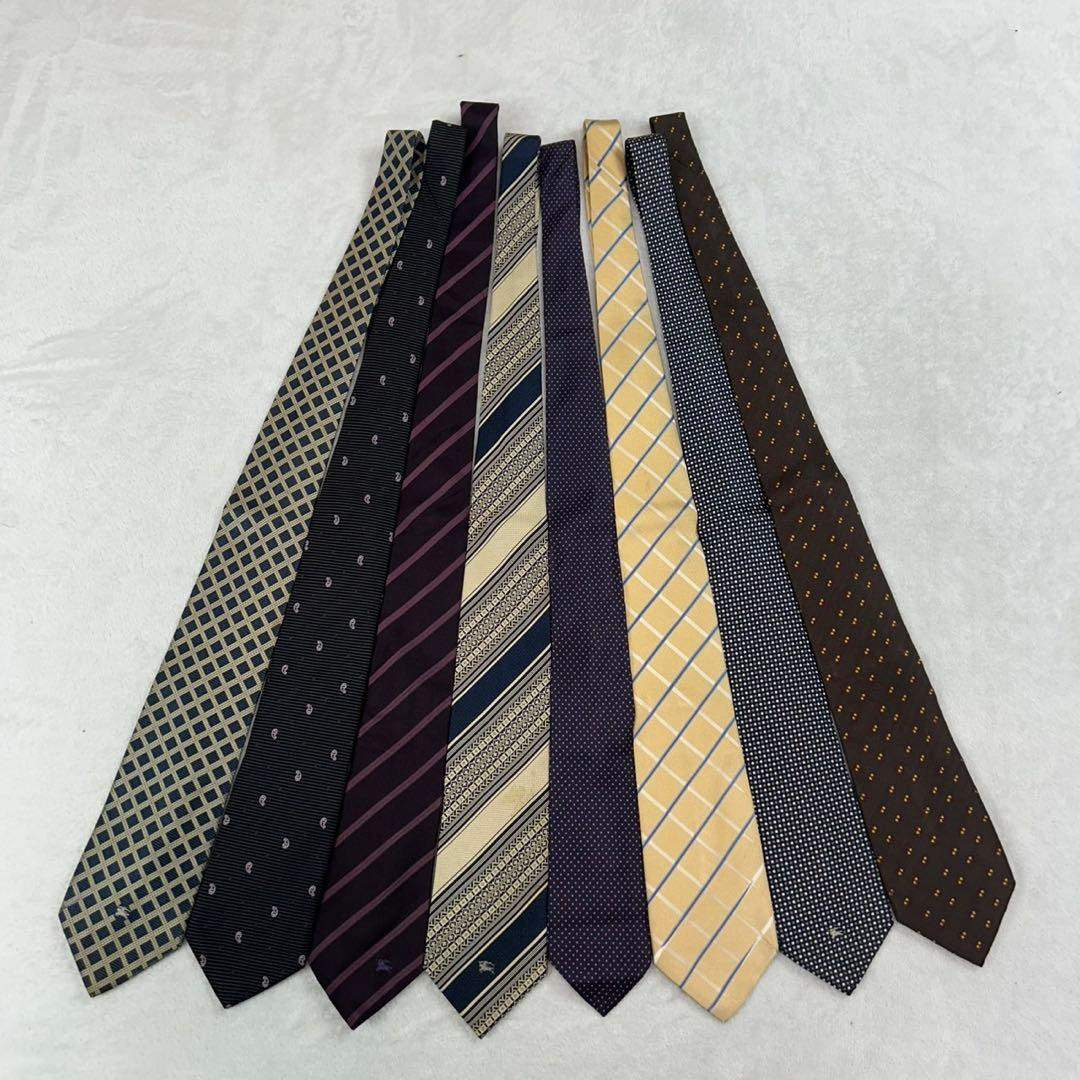 NM9 バーバリー BURBERRY 8本 セット まとめ売り ネクタイ メンズ