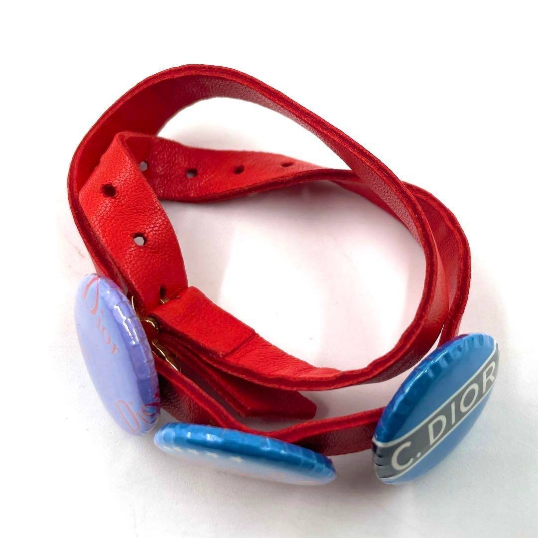 クリスチャンディオール 510 ブレスレット 缶バッジ ラムレザー