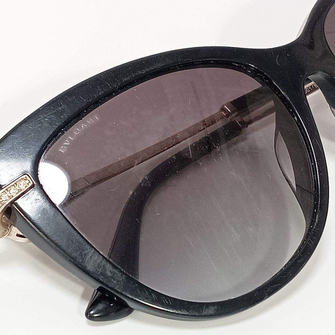 ブルガリ BVLGARI サングラス ラインストーン ブラック キャットアイ