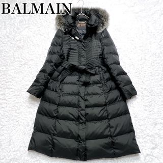 4WAY⭐︎BALMAIN立体総柄 軽量フォックス ファー ロゴボタン 高級