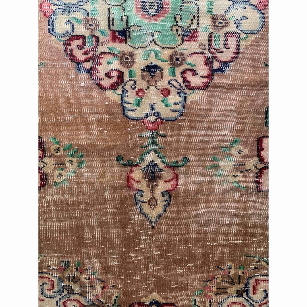 超大判 特大 271×140 超レア トルコヴィンテージラグ テラコッタ