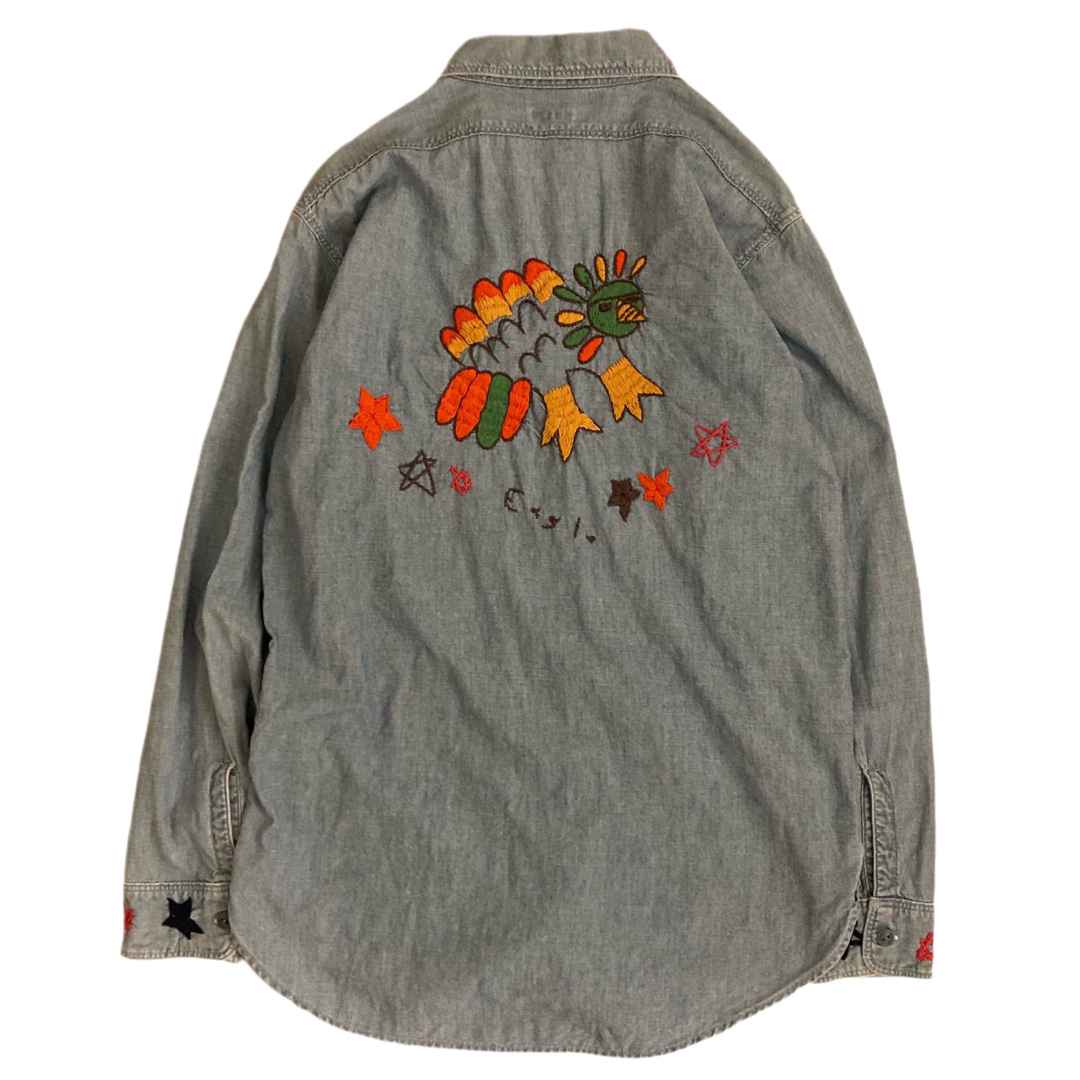 KAPITAL - KAPITAL キャピタル HOME MADE 刺繍 シャンブレー シャツの