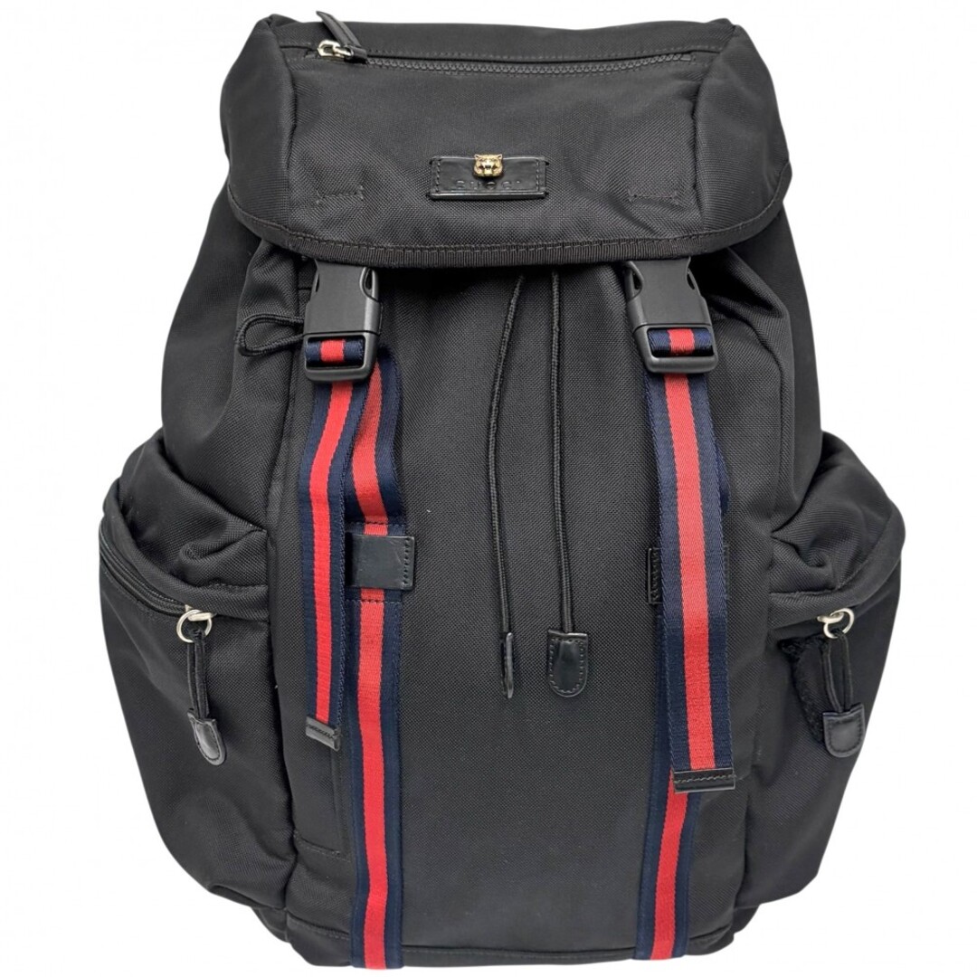 GUCCI - GUCCI グッチ リュック ウェブストライプ バックパック