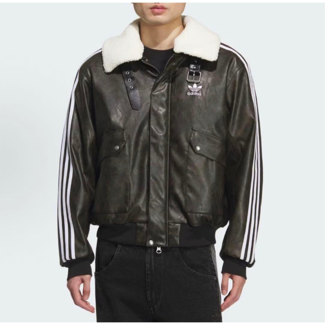 adidas Originals - 海外限定2XL Adidas カジュアル レザー ジャケット